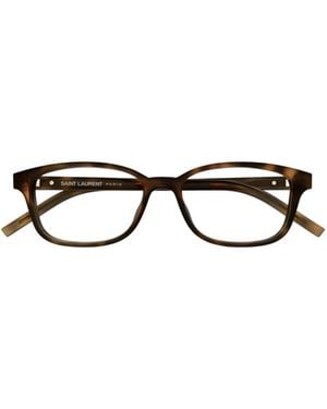 Saint Laurent Eyewear Retangle Frame Glasses - White