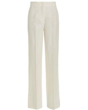 P.A.R.O.S.H. Raisa Flared High-Waisted Trousers - White