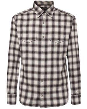 Tom Ford Checked Blend Western Shirt - Multicolour