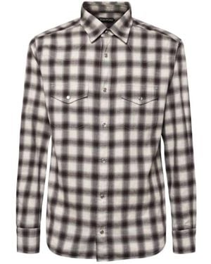 Tom Ford Checked Blend Western Shirt - Multicolour
