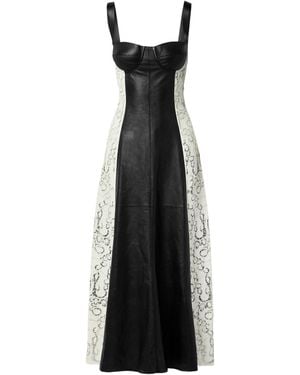 Gabriela Hearst Abami Patchwork Lace Pattern Maxi Dress - Black