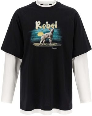 Moschino Double Layer 'Rebel' T-Shirt - Black