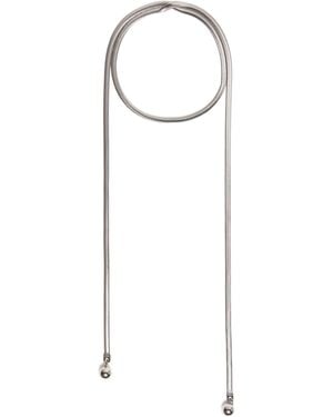 Sportmax Vortice Ball-Detail Necklace - White