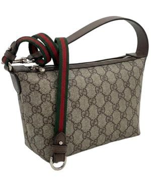 Gucci Zippered Shoulder Bag - Black