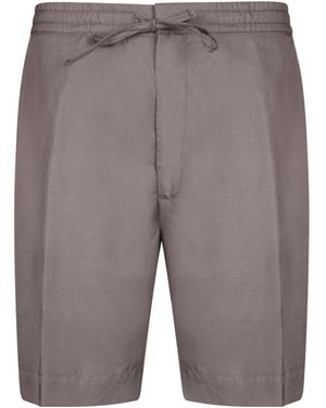 Officine Generale Officine Générale Drawstring Waist Shorts - Grey