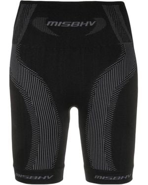 MISBHV Logo Intarsia-Knit Cycling Shorts - Black