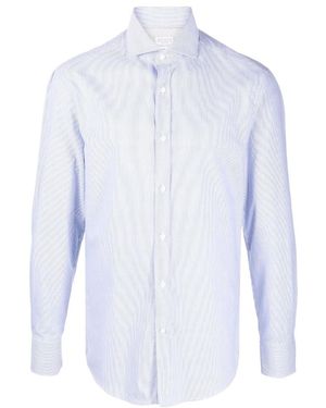 Brunello Cucinelli Buttoned-Up Cotton Shirt - Blue