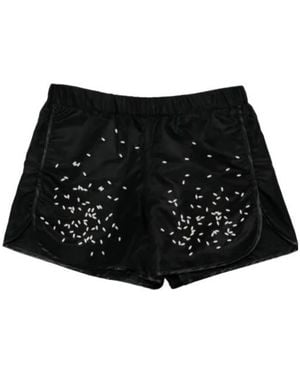 Doublet Spilled Rice Elastic Waist Shorts - Black
