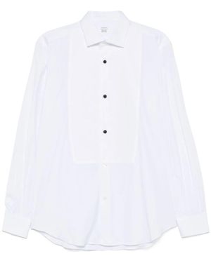 Mazzarelli Lapel Long Sleeve Shirt - White
