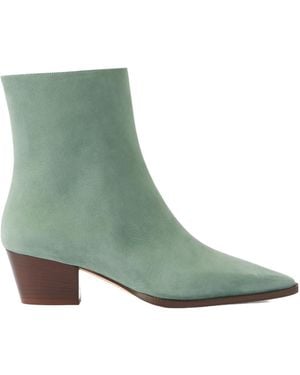 Manolo Blahnik Aliera 50 Nubuck Ankle Boots - Green