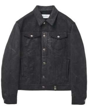 McQueen Buttoned Trucker Denim Jacket - Black