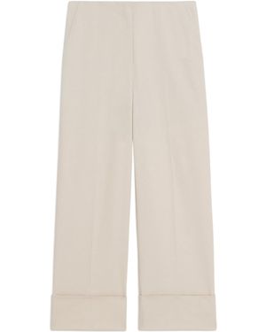 Theory High-Waist Cuff Pants - White