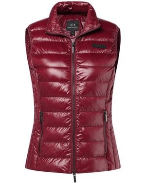 ARMANI EXCHANGE Sleeveless Cotton Jacket - Red