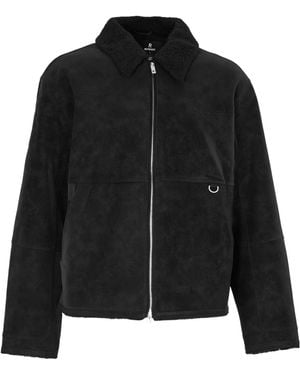 Represent Solid-Color Shearling Jacket - Black