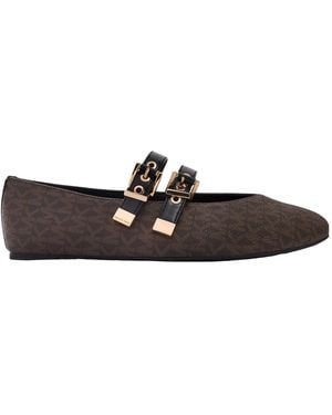 MICHAEL Michael Kors Buckle-Strap Ballet Flats - Brown