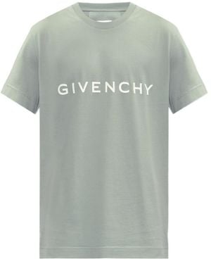 Givenchy Logo Printed Crewneck T-Shirt - Green