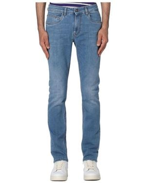 Fay Low-Rise Skinny-Cut Jeans - Blue