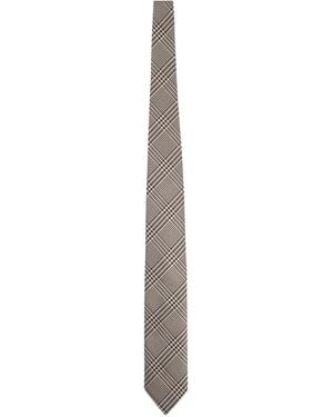 Tom Ford Checked Tie - White