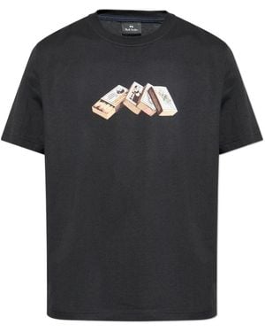 Paul Smith Ps Paul Smith Matchboxes Print Crewneck T-Shirt - Black