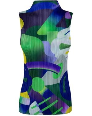 Pleats Please Issey Miyake Pleats Please Issey Miyake Playground Top - Green