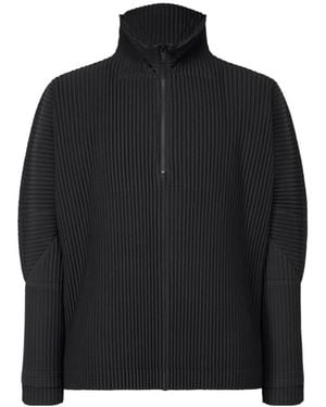 Homme Plissé Issey Miyake Homme Plissé Issey Miyake March Pleated Zip-Up Jacket - Black