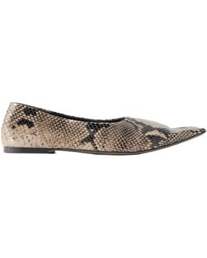 KHAITE Pointed-Toe Flat Shoes - White