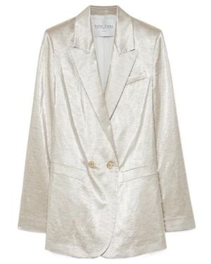 forte_forte Double-Breasted Blazer - White