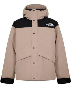 The North Face Colorblock Hooded Shell Jacket - Brown