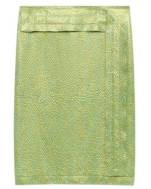 Marni Silk Cloqué Midi Skirt With Panel Detail - Green