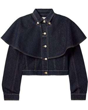 Ulla Johnson Cape Buttoned Jacket - Blue