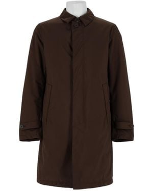 Herno Single-Breasted Coat - Brown