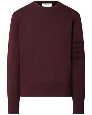 Thom Browne 4-Bar Ottoman Milano-Stitch Sweater - Purple
