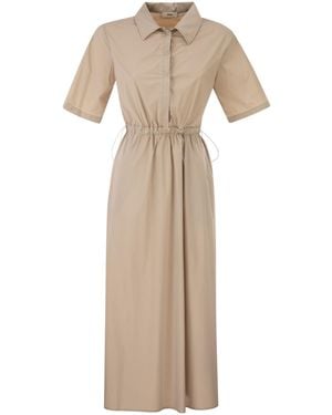 Herno Drawstring Shirt Dress - Natural