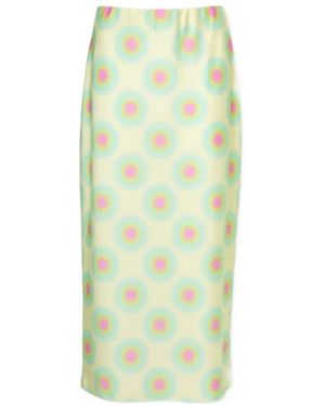 Sportmax Pattern Printed Skirt - Green