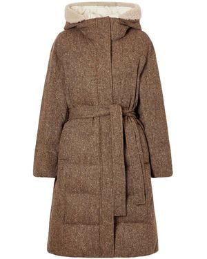 Brunello Cucinelli Long-Sleeved Down Jacket - Brown