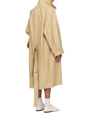 Hed Mayner Belted Trench Coat - Natural