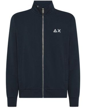 Sun 68 Zip-Up Track Sweatshirt - Blue