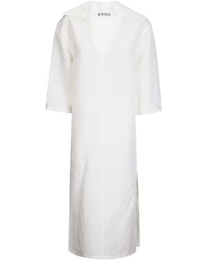 Rohe Lapel Dress - White