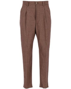 Eleventy Casual Pants With Belt Loops - Brown