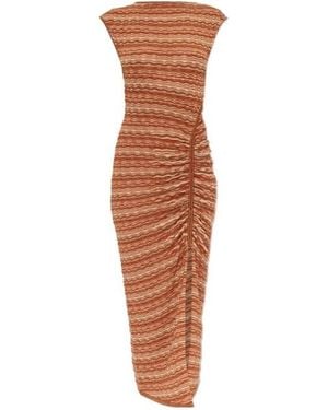 Cult Gaia Patterned Dress - Brown