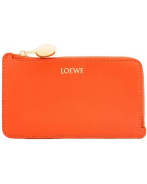 Loewe Pebble Coin Cardholder - Orange