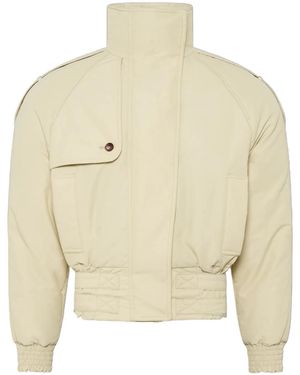 Marine Serre High-Neck Bomber Jacket - Natural