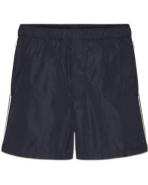 Valentino Stud Detailed Contrasting Trim Swim Shorts - Blue