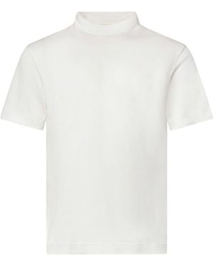 Eleventy Mock-Neck Short-Sleeve T-Shirt - White