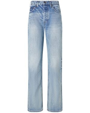 Nili Lotan High Rise Straight-Leg Jeans - Blue
