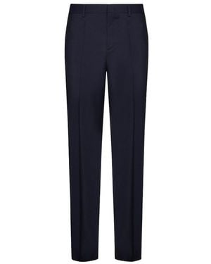 Valentino High Waist Straight Leg Trousers - Blue