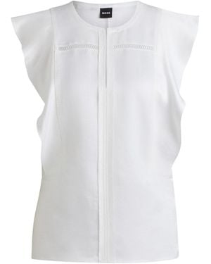 BOSS Sleeveless Top - White
