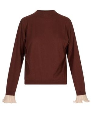 Fabiana Filippi Long-Sleeve Knit Top - Purple
