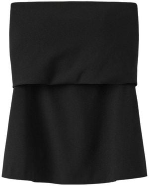 TOTEME Totême Logo Printed Crepe Tube Top - Black