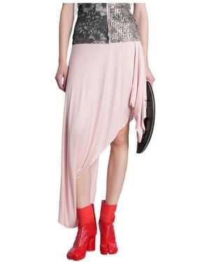 Maison Margiela Asymmetric Elasticated Waistband Skirt - Red